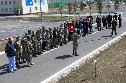 Экскурсия победителей степногорских школьных соревнований в 36 десантно-штурмовую бригаду ВС РК.
