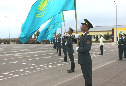День государственных символов Казахстана в 36 десантно-штурмовой бригаде.