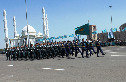 Военный парад в честь Дня защитника Отечества, Астана 7 мая 2014 г.
Пеший парадный расчет Военного института СВО ВС РК.