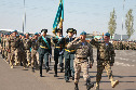 Проводы солдат срочной службы в 36 десантно-штурмовой бригаде. Астана 11 мая 2014 года.
Подразделения бригады прощаются с "дембелями".