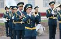 День государственных символов Казахстана в 36 десантно-штурмовой бригаде.
Духовой оркестр МО РК