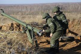Белорусские десантники провели стрельбы из минометов 2Б23 «НОНА-М1»