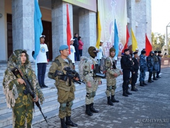 Десантники приняли участие в проводах призывников Алматинской области