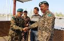 Проводы солдат срочной службы в 36 десантно-штурмовой бригаде. Астана 11 мая 2014 года.
Поздравление военнослужащих-именинников.