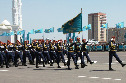 Военный парад в честь Дня защитника Отечества, Астана 7 мая 2014 г.
Парадная коробка МЧС.