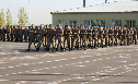 Проводы солдат срочной службы в 36 десантно-штурмовой бригаде. Астана 11 мая 2014 года.
Выход "дембелей" на центр плаца.