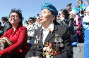 Военный парад в честь Дня защитника Отечества, Астана 7 мая 2014 г.
Журналисты казахстанских СМИ активно записывали интервью у ветеранов Великой Отечественной войны.