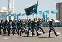 Военный парад в честь Дня защитника Отечества, Астана 7 мая 2014 г.
Парадный расчет Национальной гвардии МВД РК (Внутренние войска).