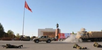 Бойцы спецподразделения Скорпион ВС КР приняли участие в Военном параде в Бишкеке
