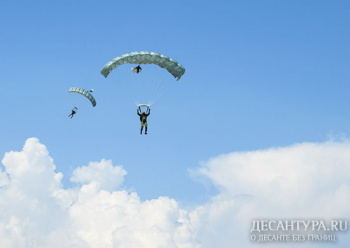 Военнослужащие спецназа ЦВО совершили затяжные прыжки с парашютом