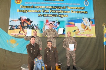 Аэромобильные войска заняли второе место в чемпионате ВС РК по Казахша курес