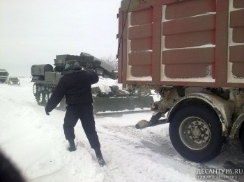 70 км за двое суток, сотни освобождённых из снежного плена авто - итог деятельности военнослужащих Николаевского гарнизона